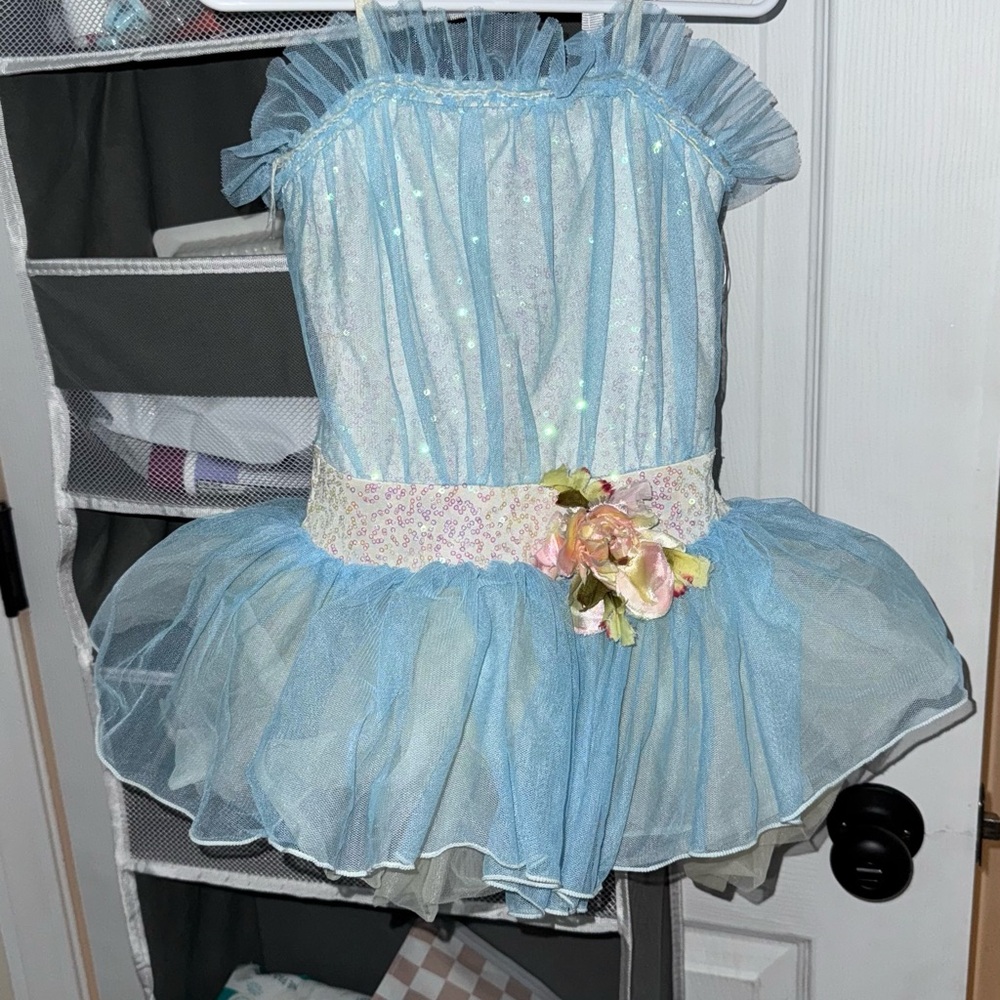 Blue Sparkle Ballerina Costume Tutu Dress for Kids